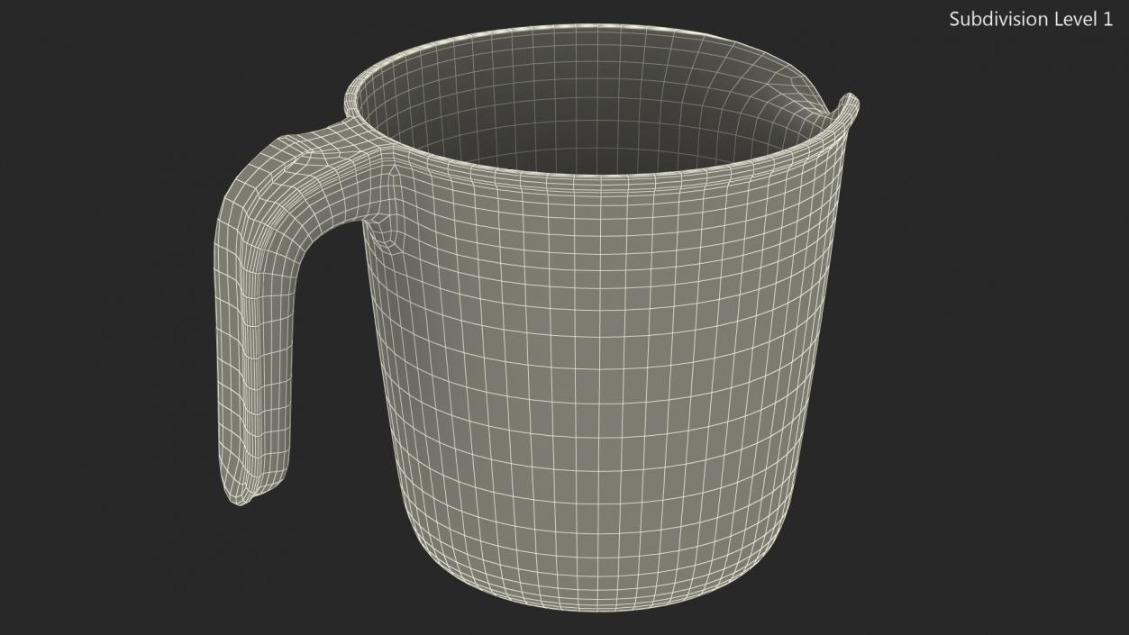 3D model Glass Measuring Cup 500ml