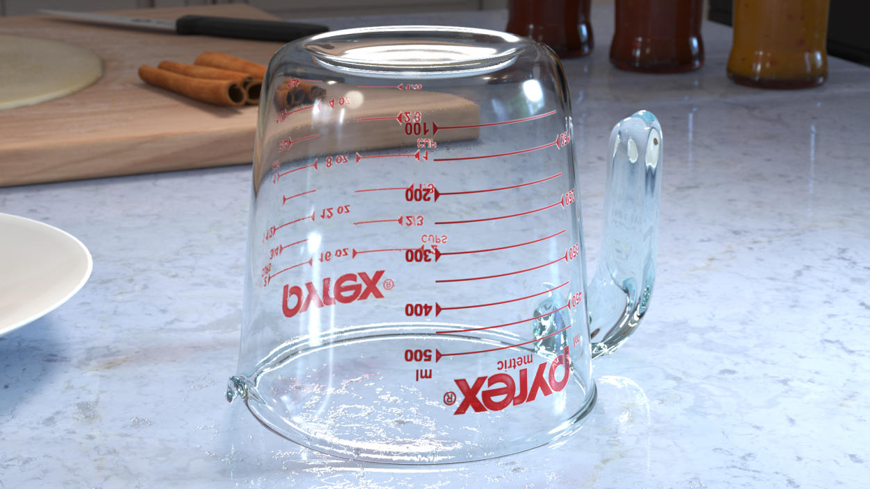 3D model Glass Measuring Cup 500ml