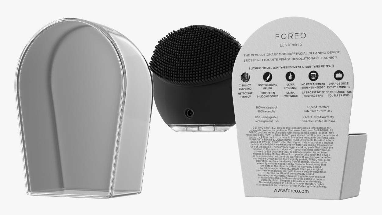 LUNA Black Mini 2 Foreo Carrying Case 3D