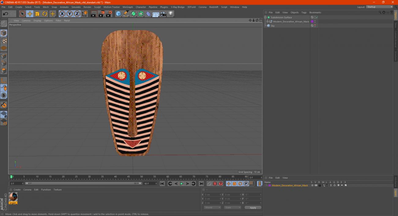 3D model Modern Decorative African Mask