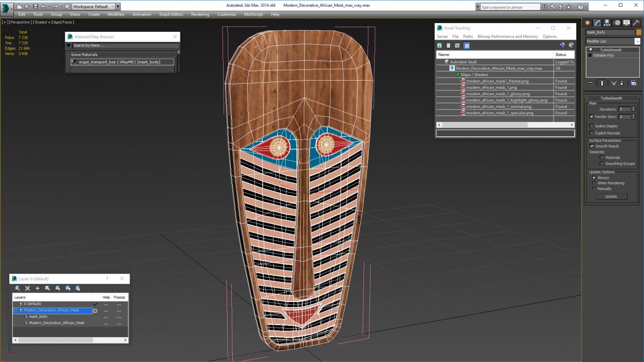 3D model Modern Decorative African Mask