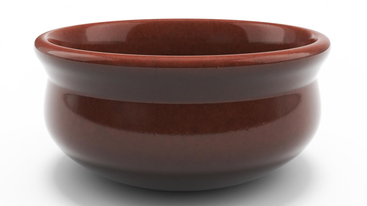 3D Round Brown Bowl