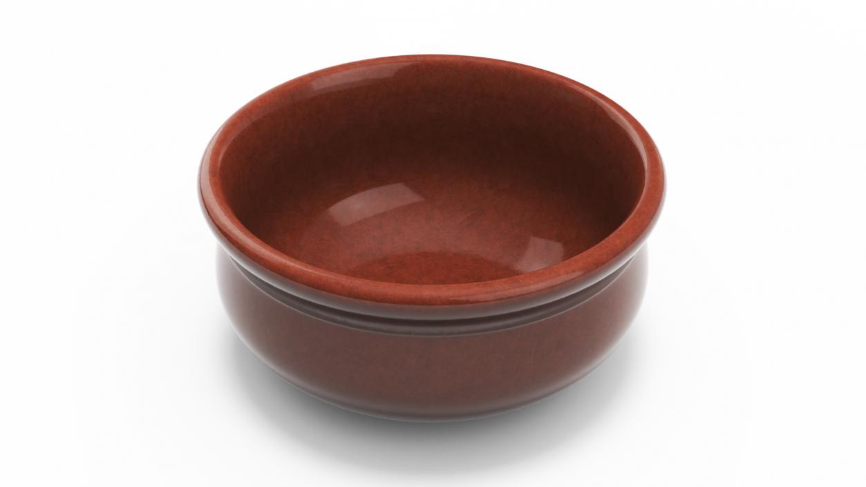 3D Round Brown Bowl