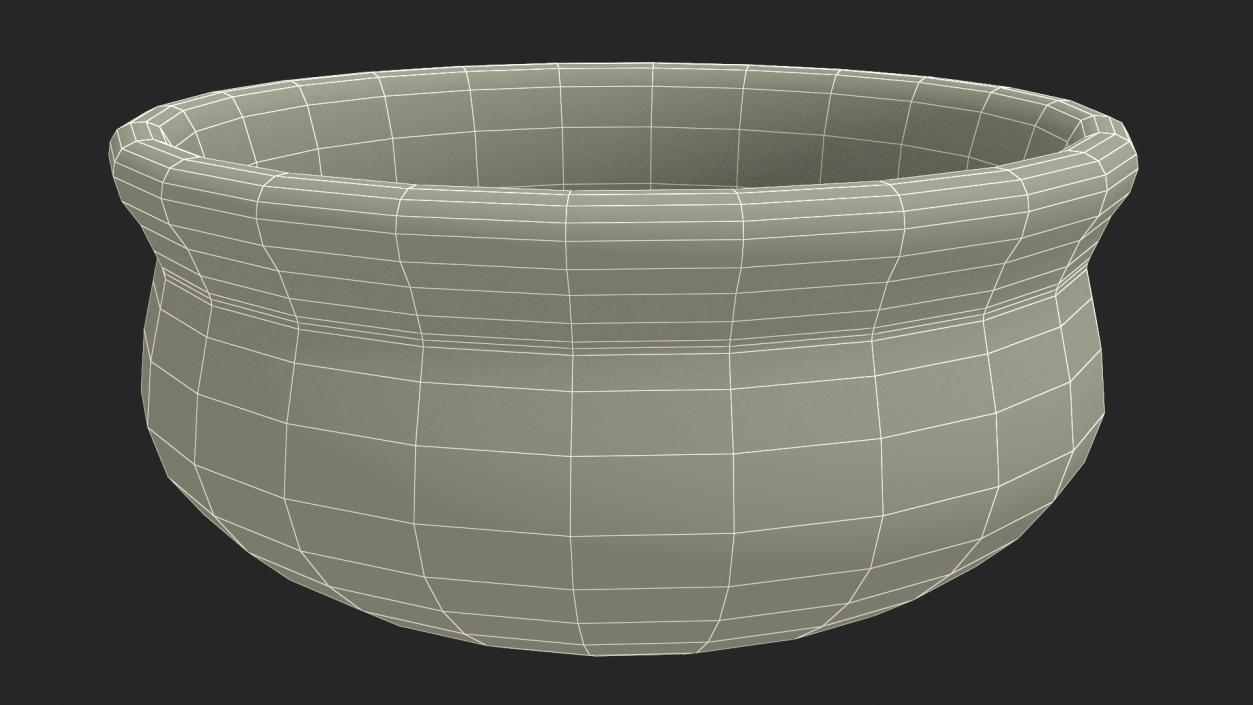 3D Round Brown Bowl