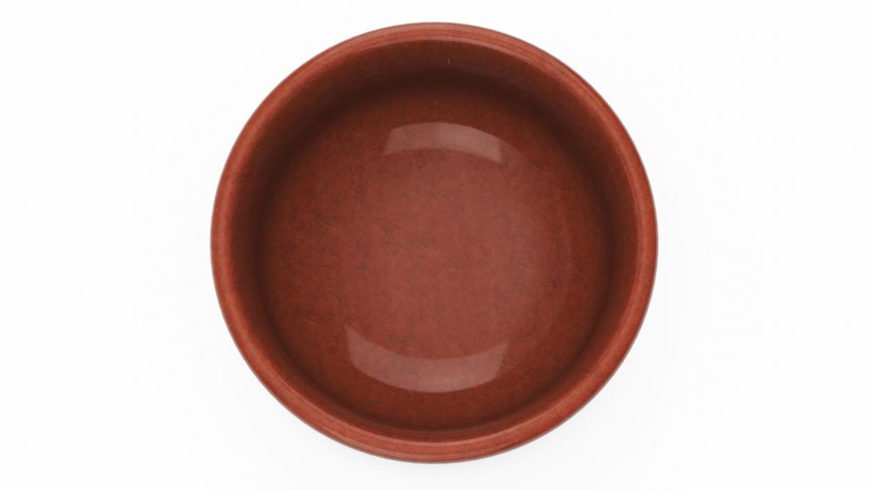 3D Round Brown Bowl