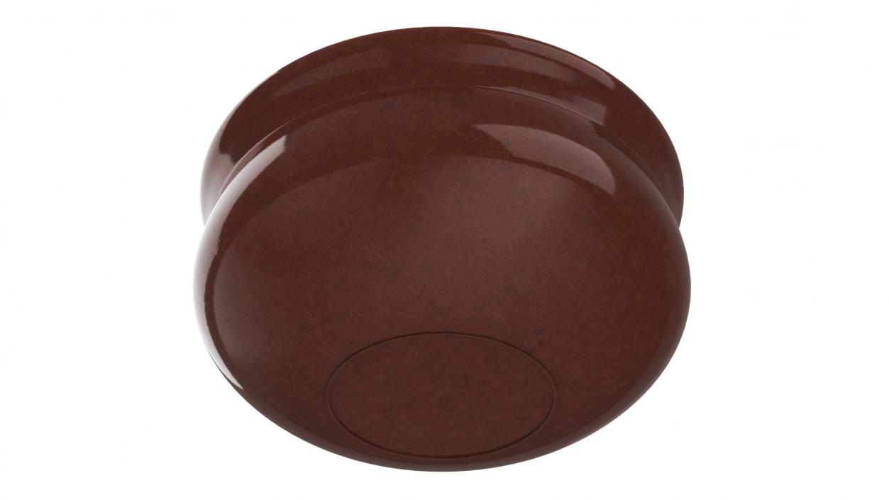 3D Round Brown Bowl