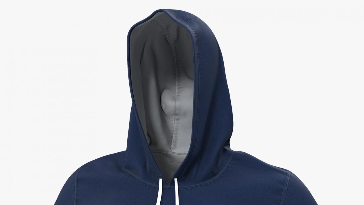 3D Blue Hoodie Nike Raised Hood model