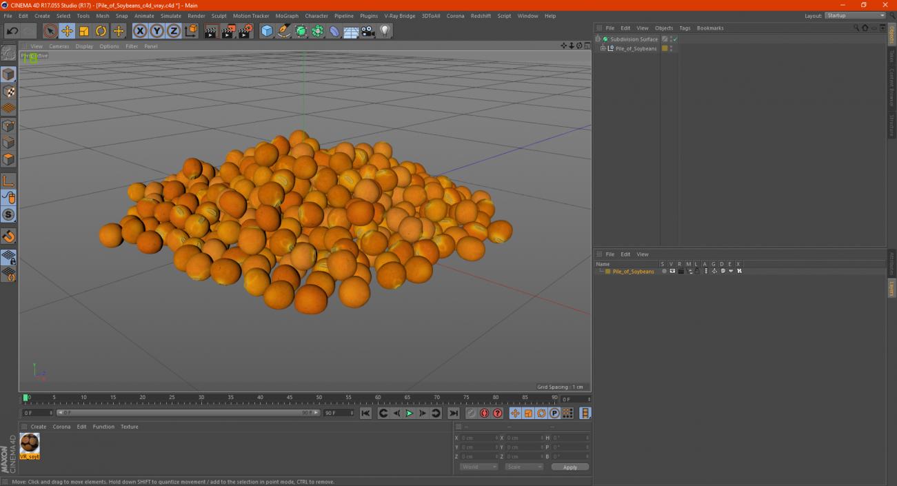 3D Pile of Soybeans