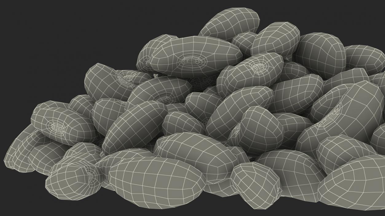 3D Pile of Black Turtle Beans