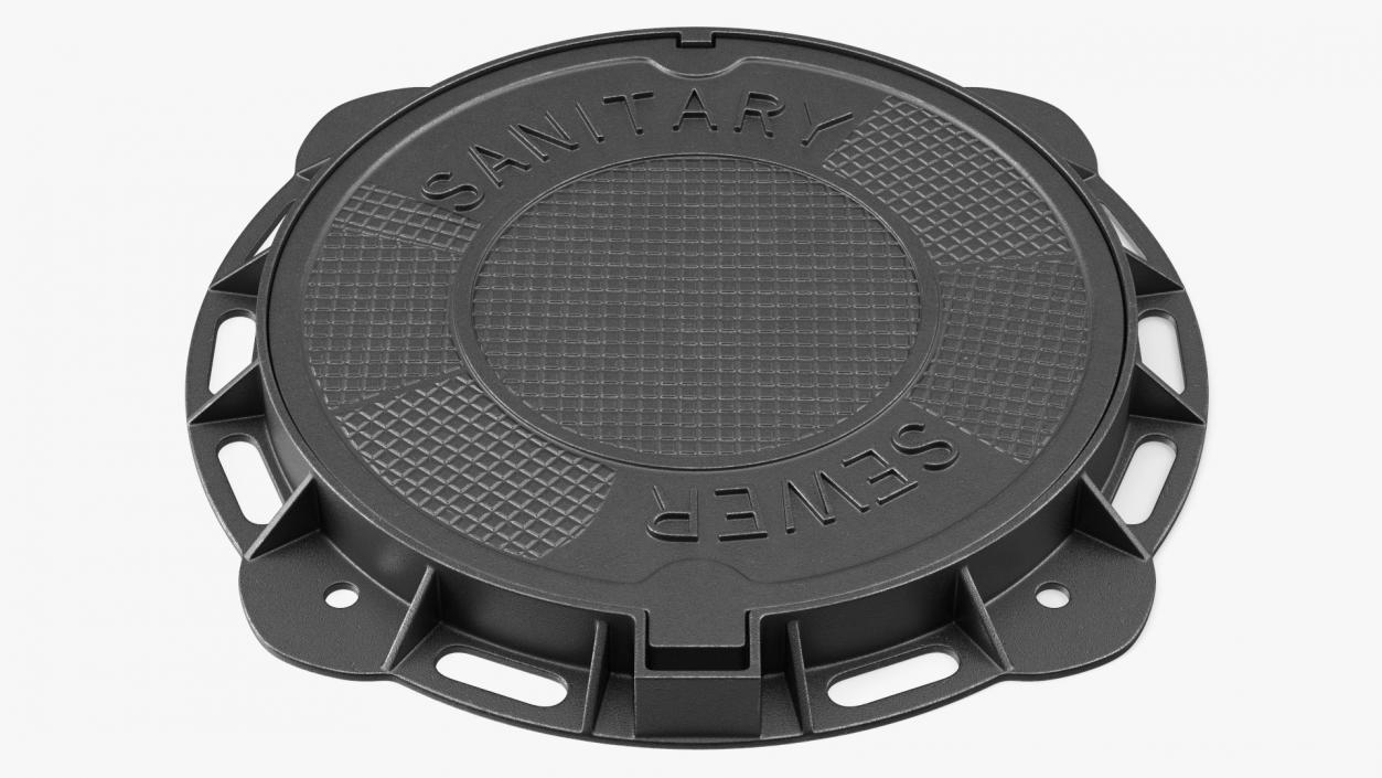 Iron Manhole Cover New 3D