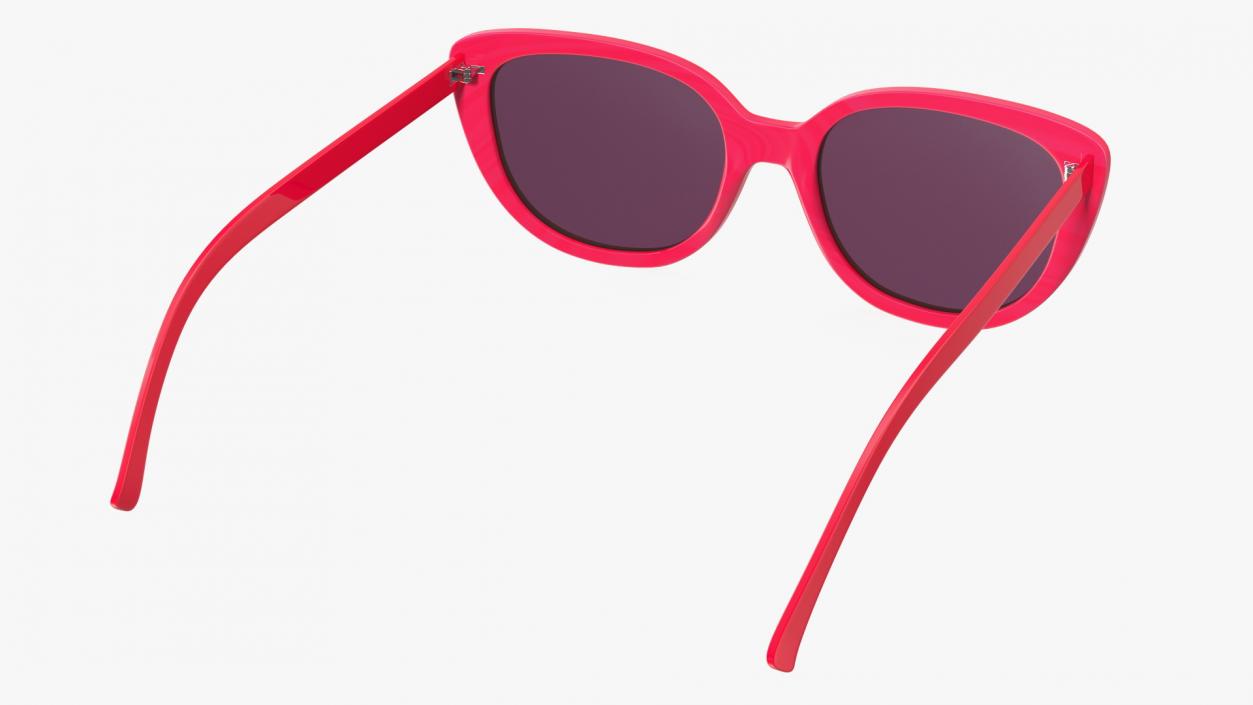 Red Cat Eye Sunglasses 3D