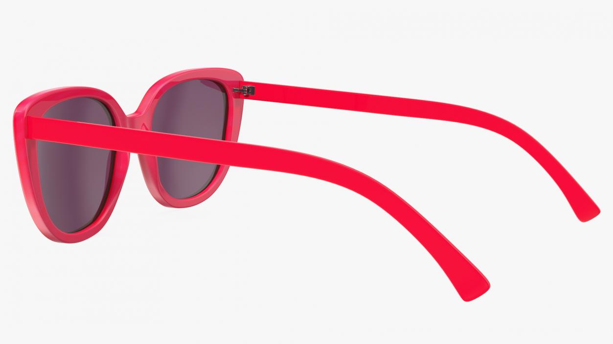 Red Cat Eye Sunglasses 3D