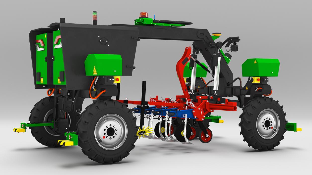 Agriculture Robot Rigged 3D model