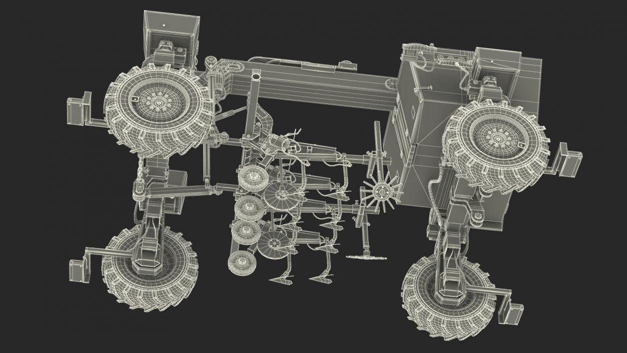 Agriculture Robot Rigged 3D model