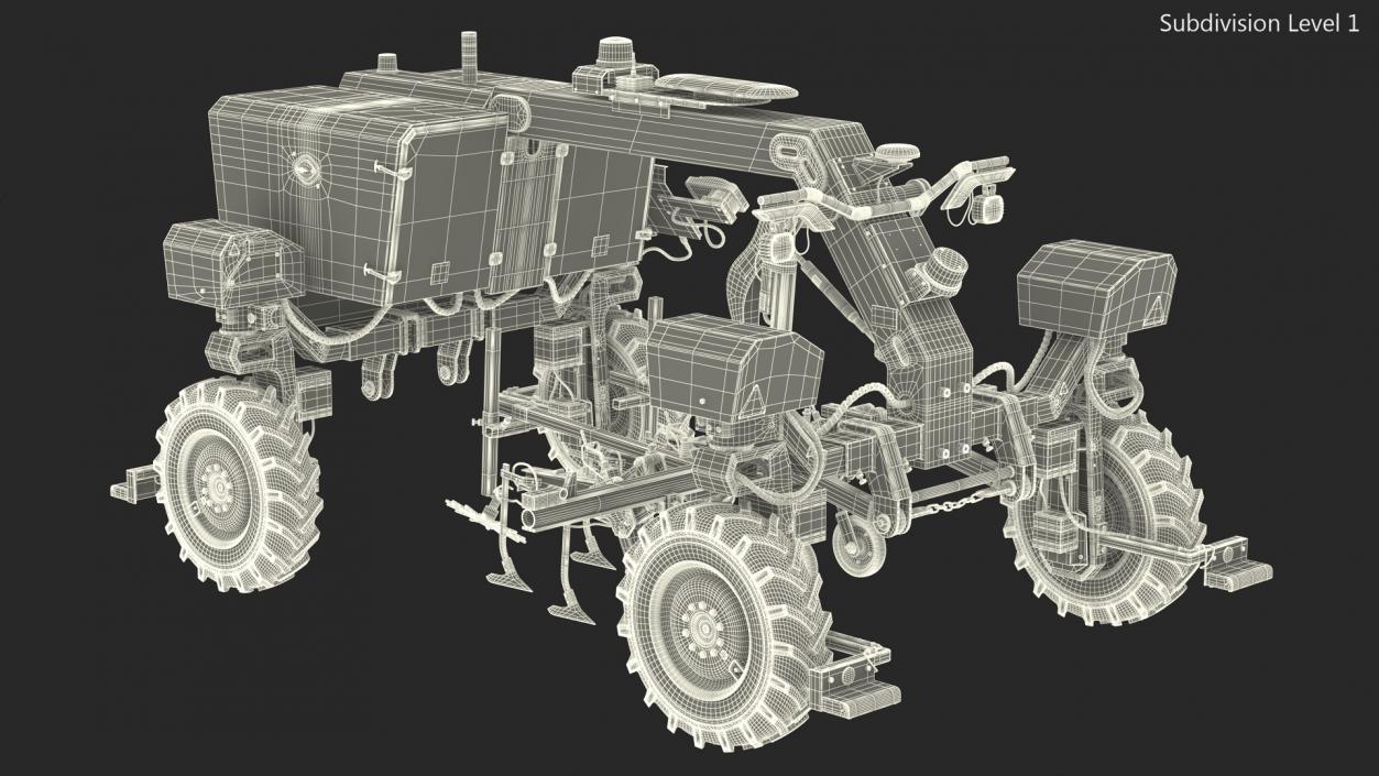 Agriculture Robot Rigged 3D model