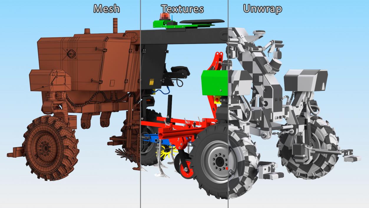 Agriculture Robot Rigged 3D model