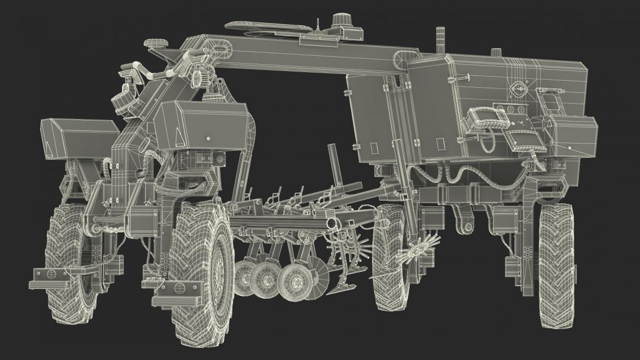 Agriculture Robot Rigged 3D model