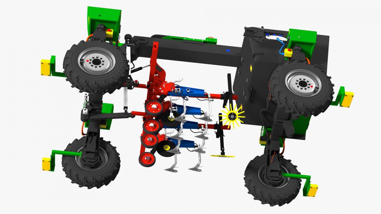 Agriculture Robot Rigged 3D model