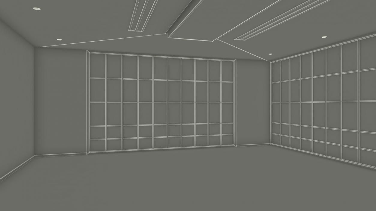 Spacious Meeting Room Empty 3D