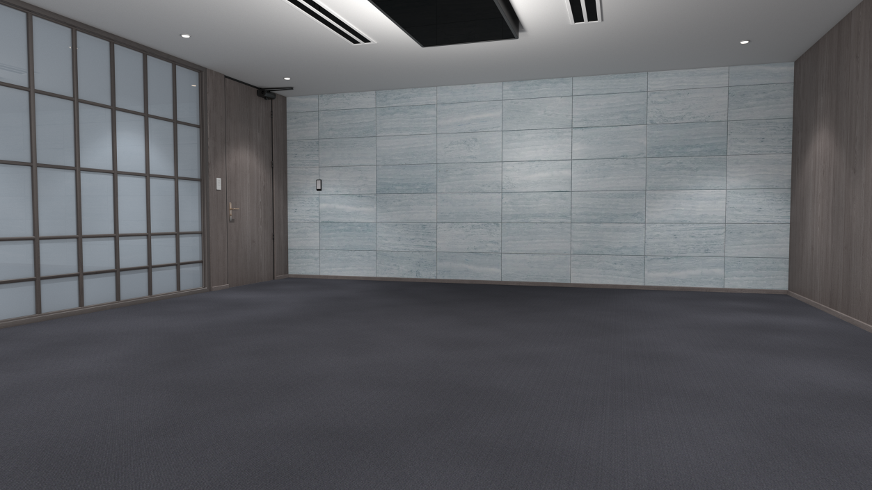 Spacious Meeting Room Empty 3D