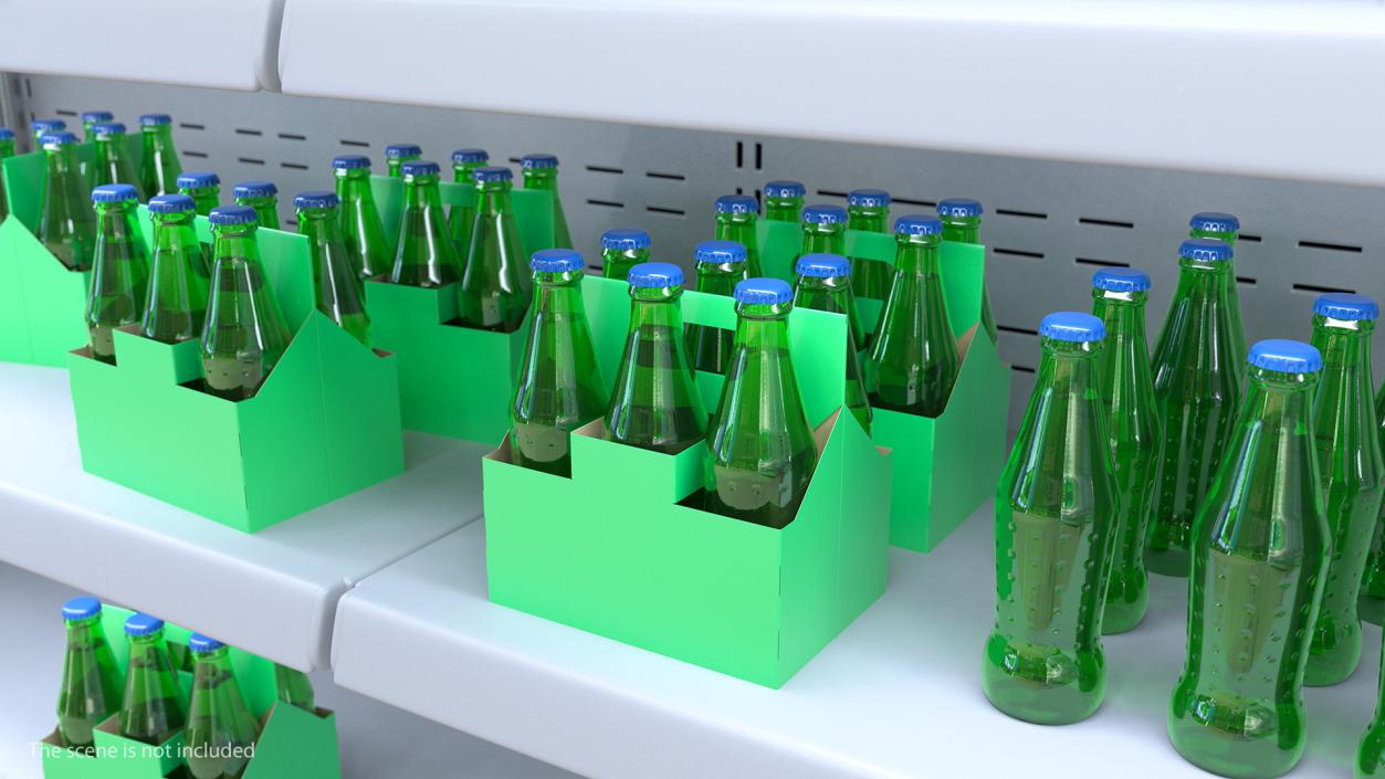 3D model Green Soda Bottle Package