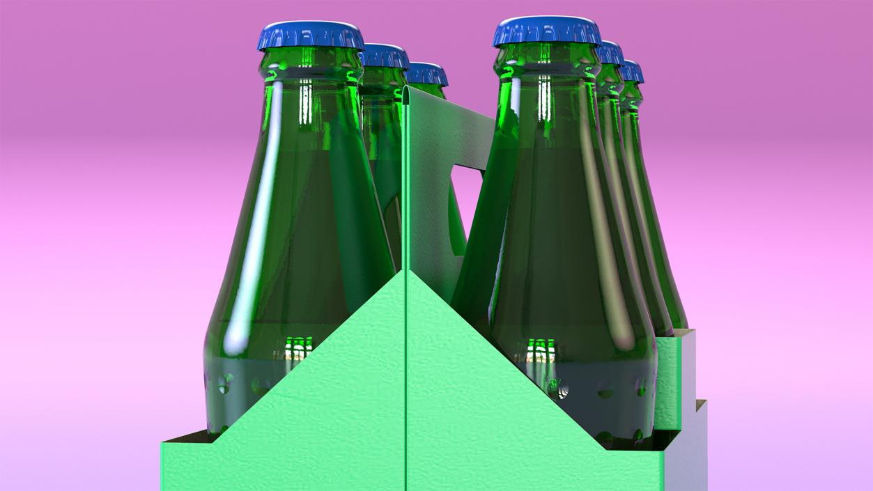 3D model Green Soda Bottle Package