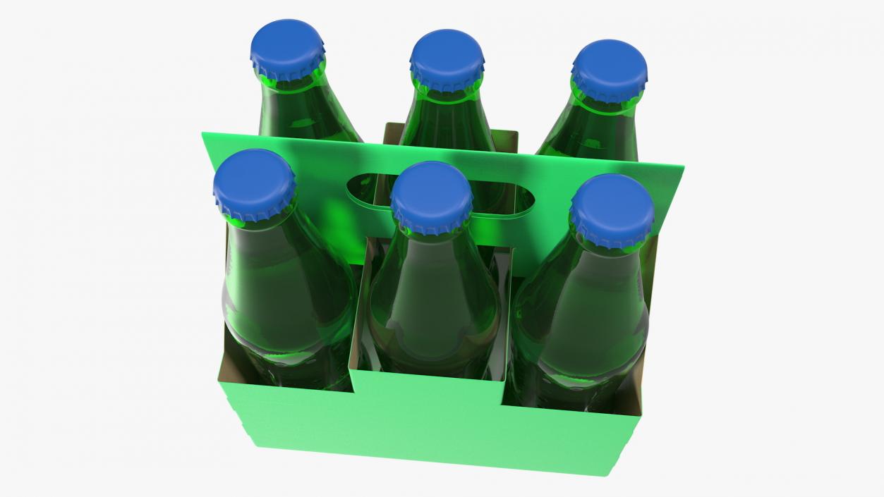 3D model Green Soda Bottle Package