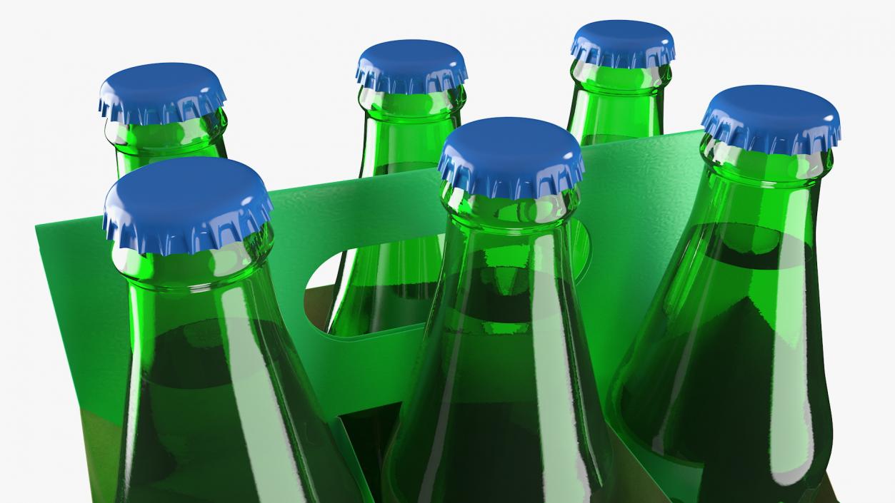 3D model Green Soda Bottle Package