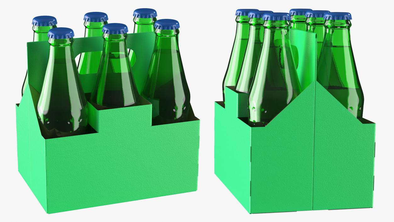 3D model Green Soda Bottle Package