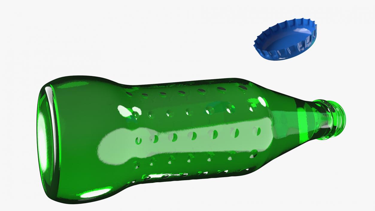 3D model Green Soda Bottle Package