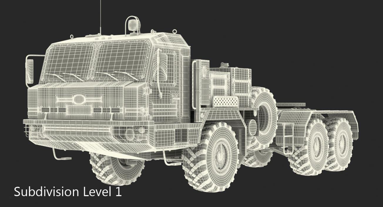 Military Truck BAZ 64022 3D model