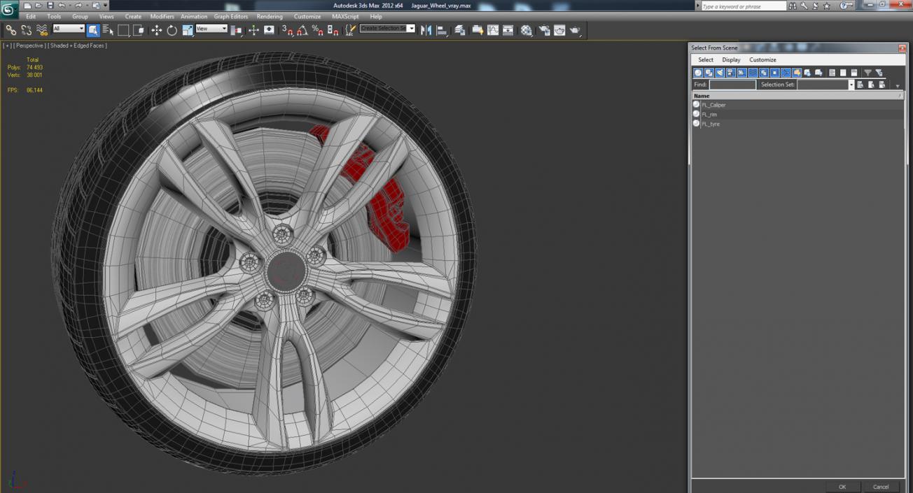 Jaguar Wheel 3D