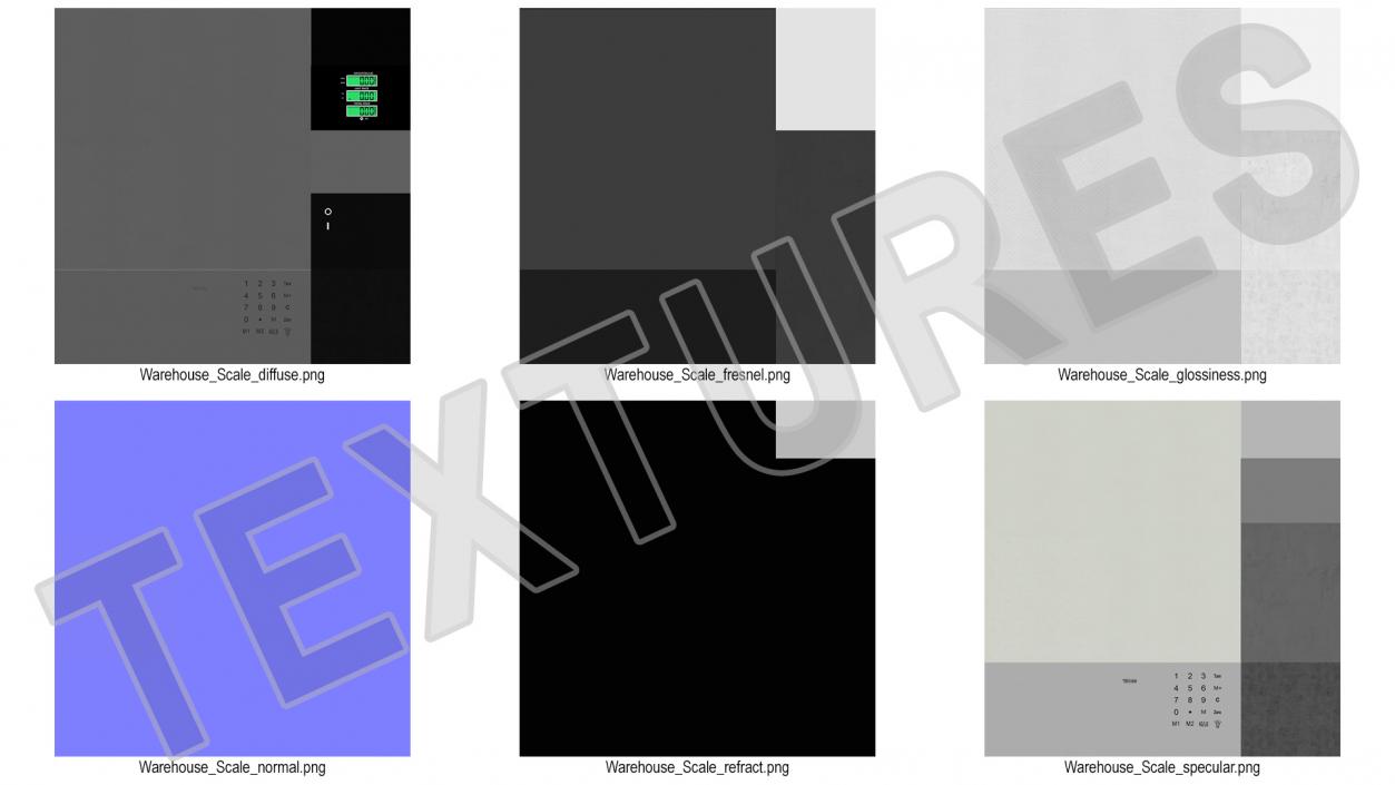 3D model Warehouse Scale with Digital Weight Indicator