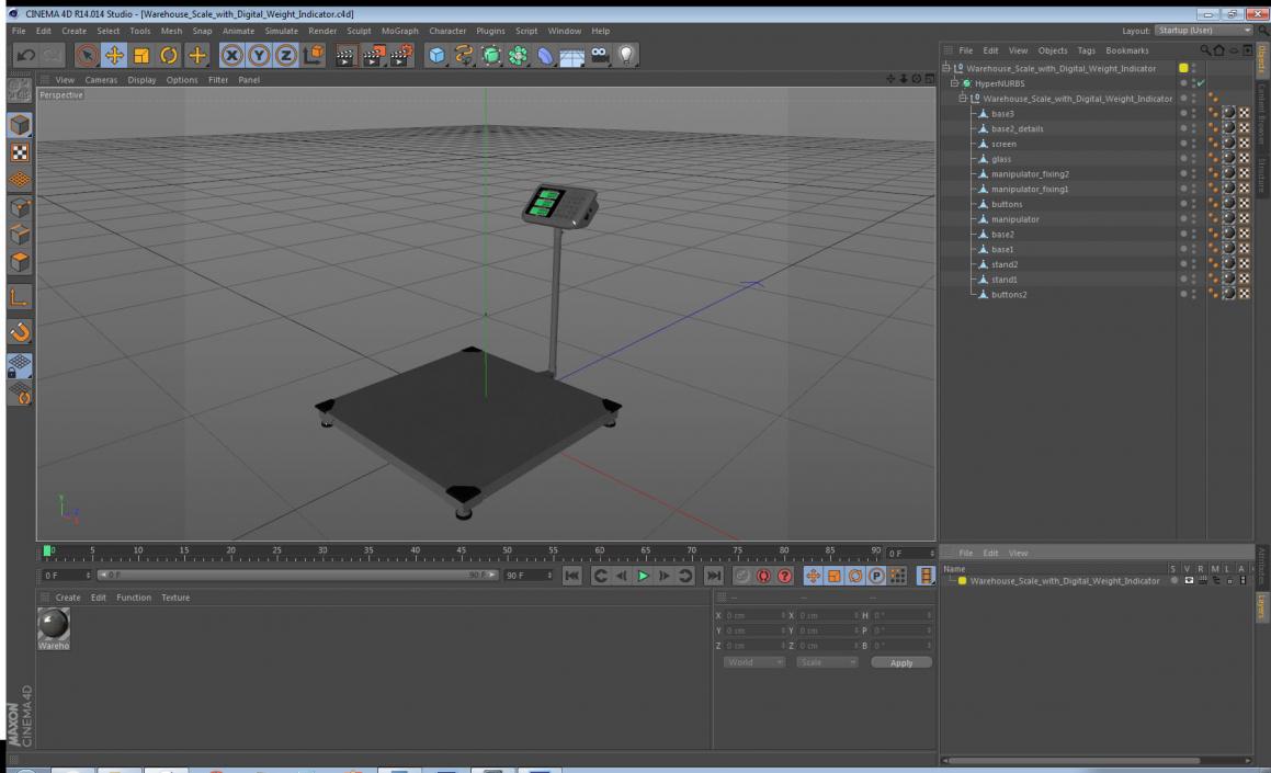 3D model Warehouse Scale with Digital Weight Indicator