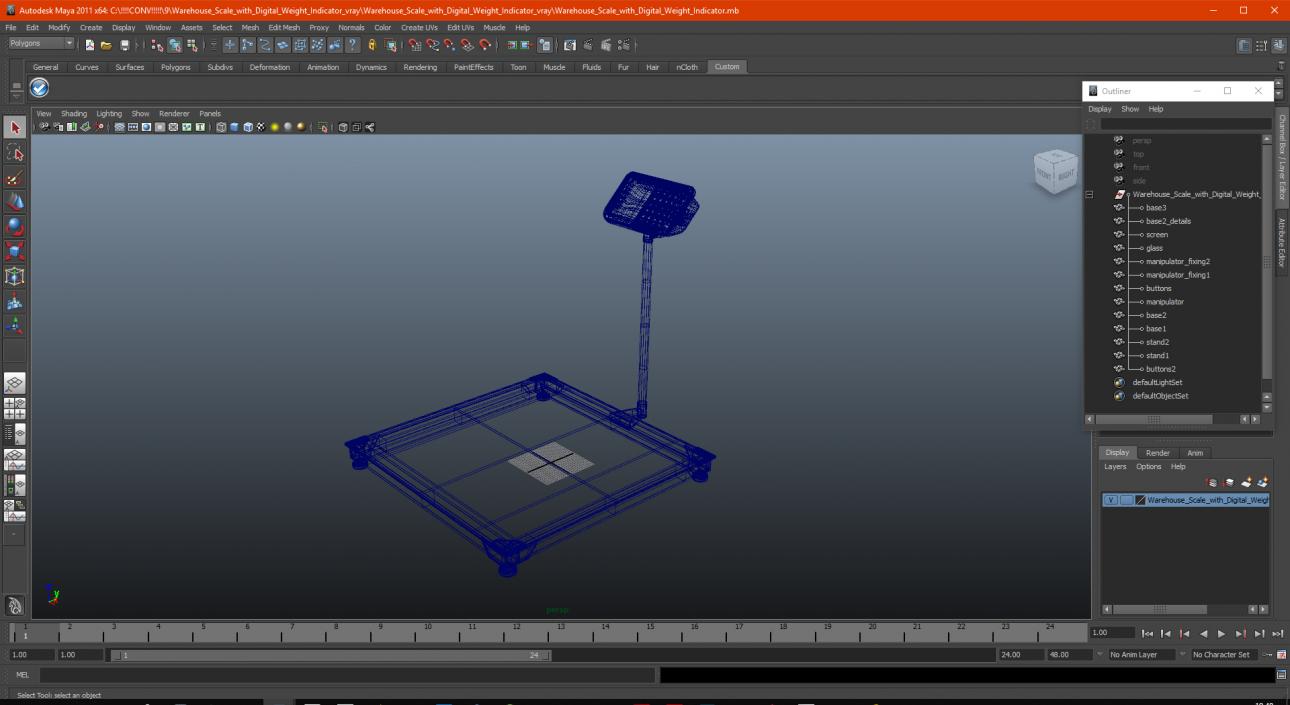 3D model Warehouse Scale with Digital Weight Indicator