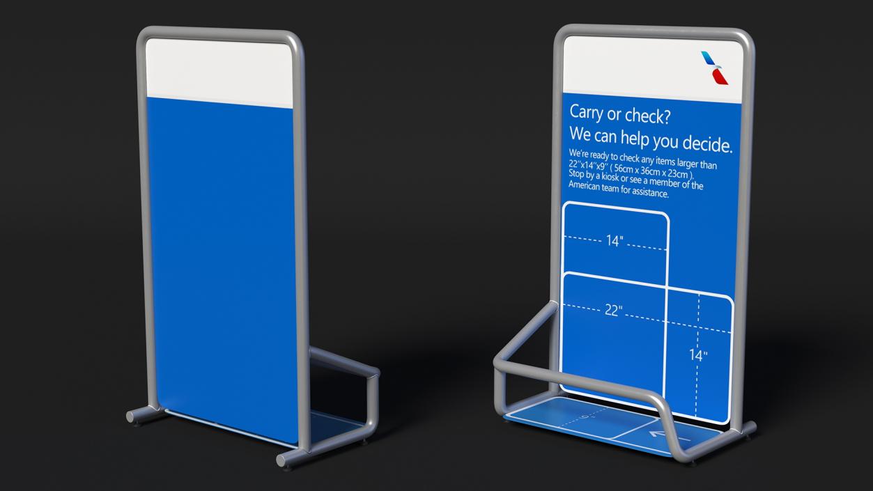 3D model Airport Luggage Check Unit New