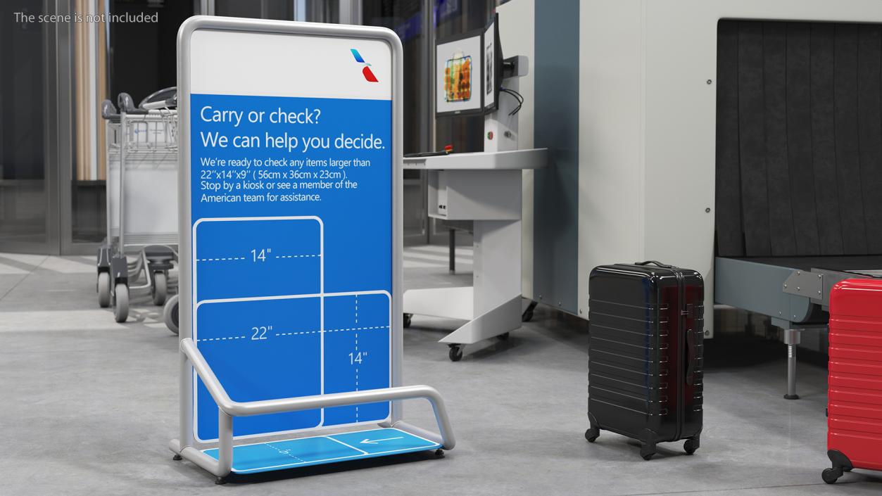 3D model Airport Luggage Check Unit New