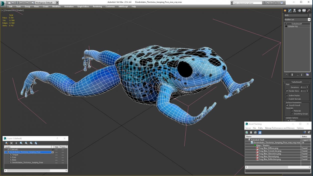 3D model Dendrobates Tinctorius Jumping Pose