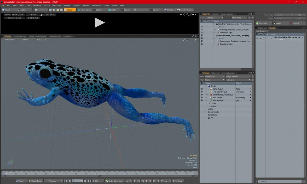 3D model Dendrobates Tinctorius Jumping Pose