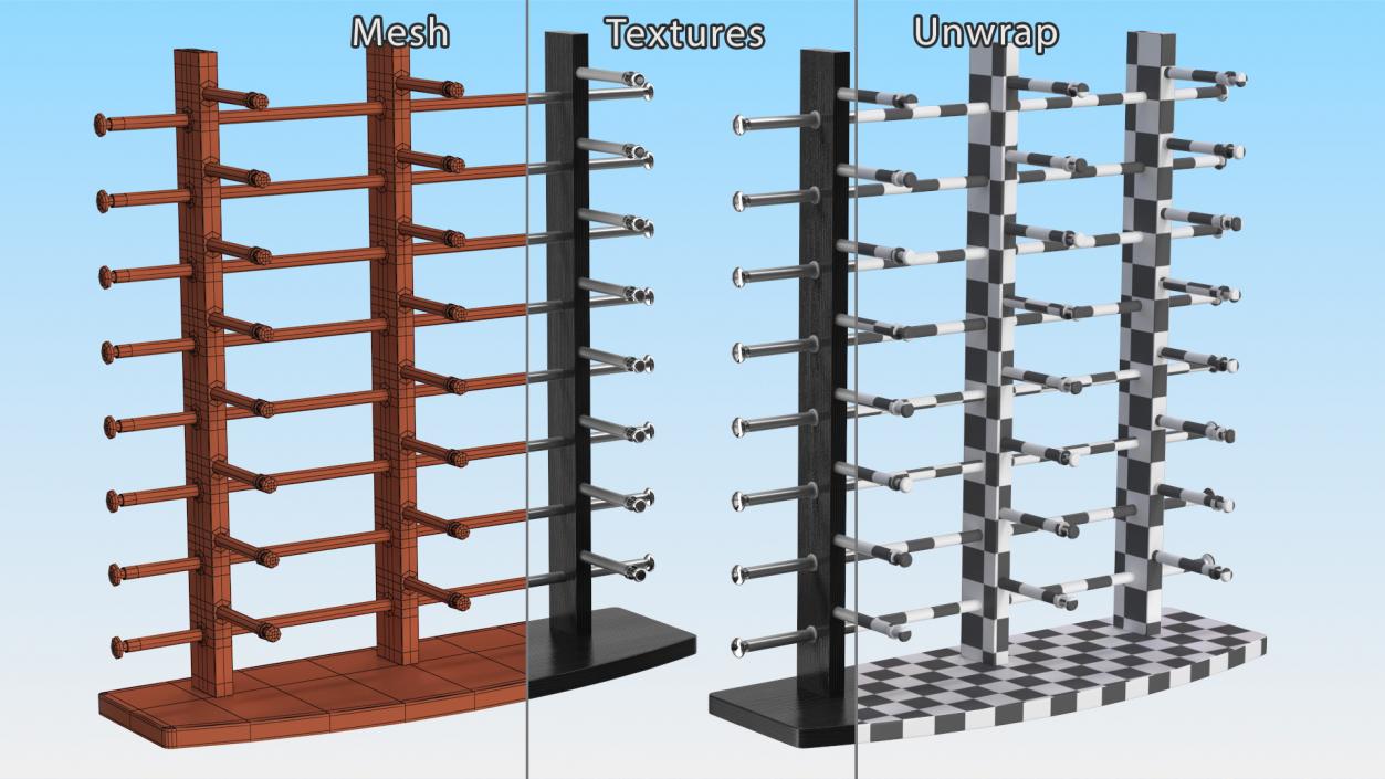 3D White Glasses Display