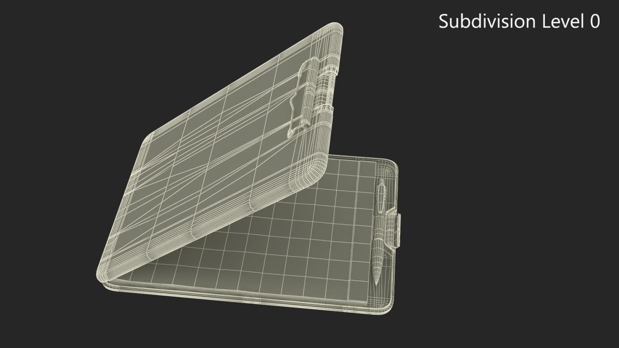 Storage Clipboard Orange Open 3D model