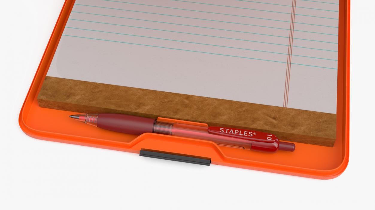 Storage Clipboard Orange Open 3D model