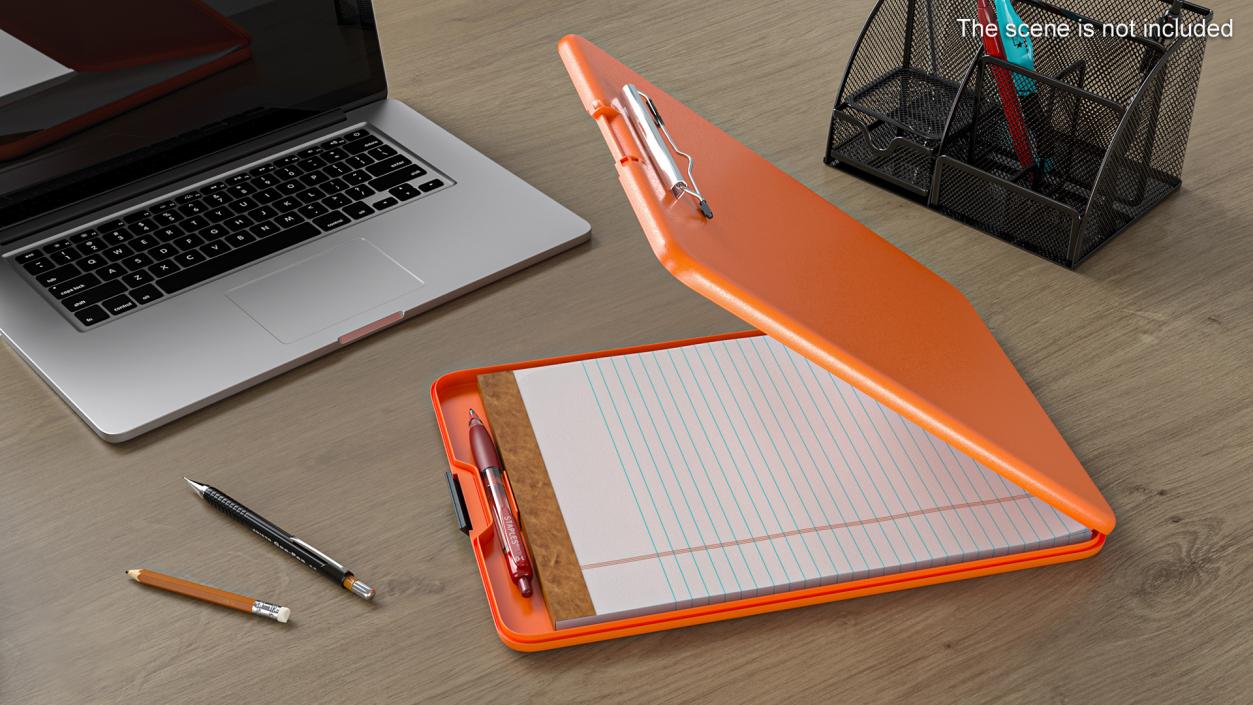 Storage Clipboard Orange Open 3D model