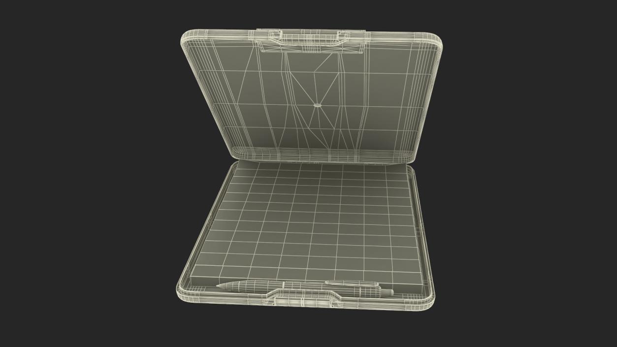 Storage Clipboard Orange Open 3D model