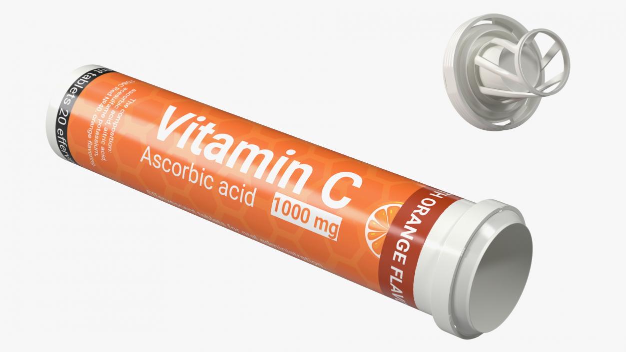 3D Effervescent Vitamin C Package 25 Tabs model