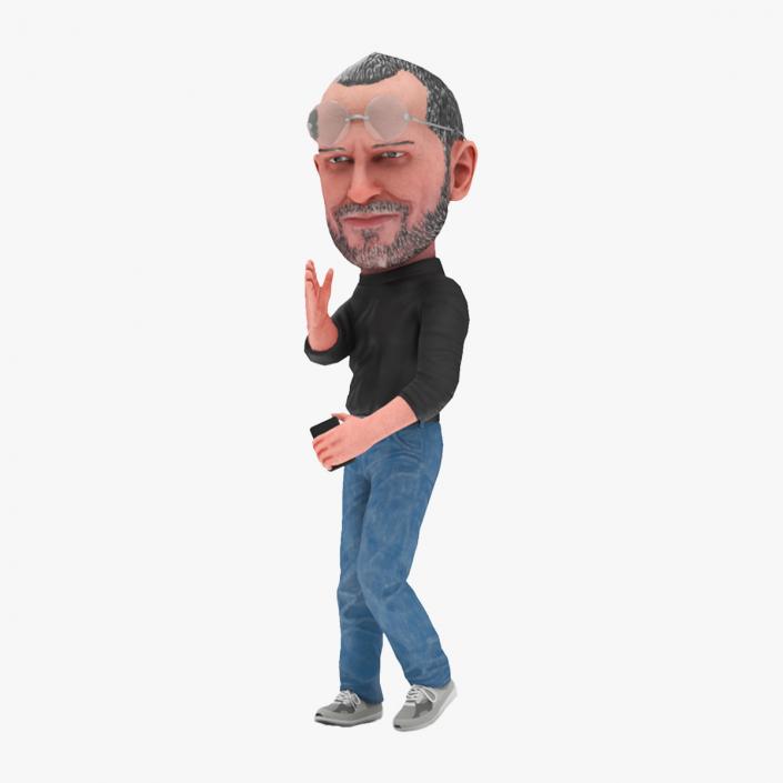 3D Steve Jobs Figure Rigged for Maya model