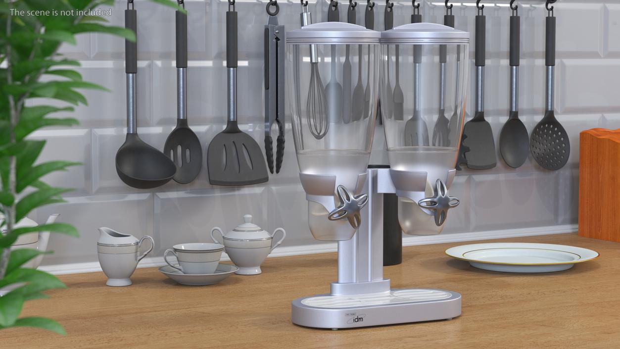 Dual IDM Dry Food Dispensers Empty 3D model