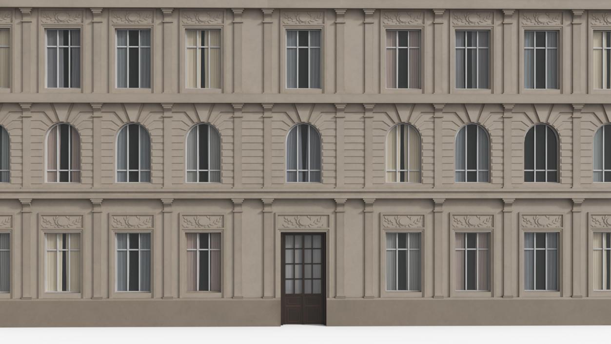 3D Paris Traditional Two Sided Building