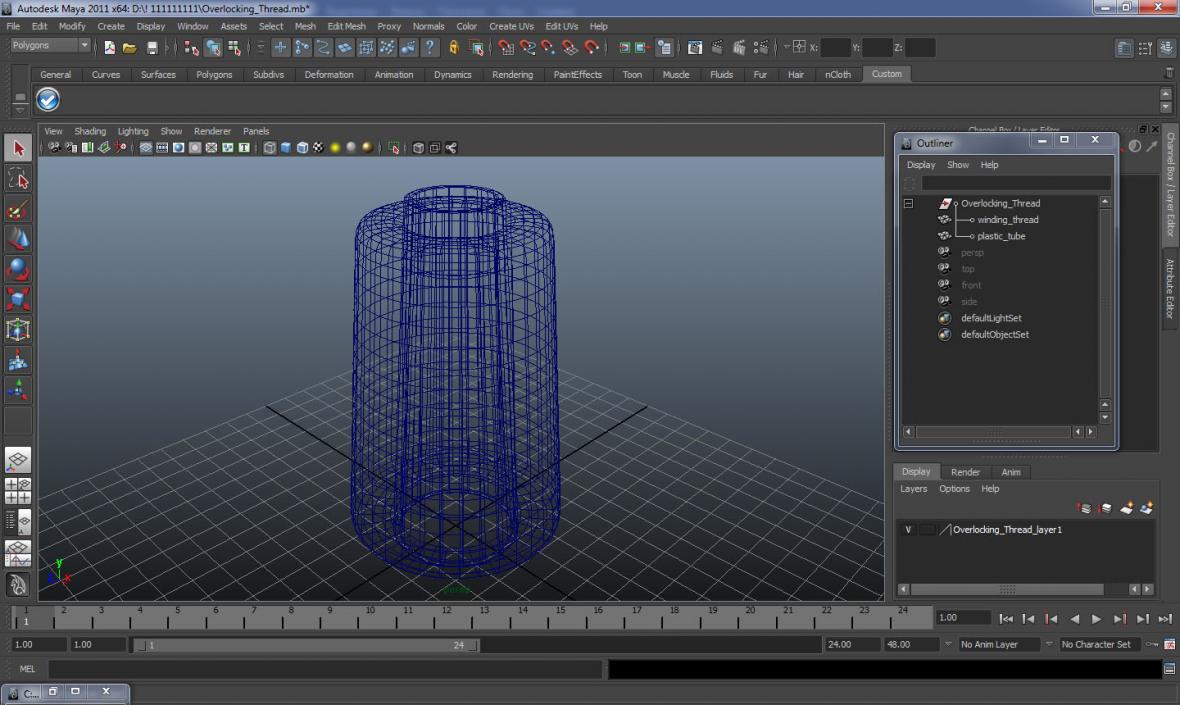 3D Overlocking Thread model