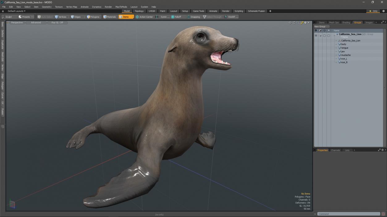 California Sea Lion 3D model